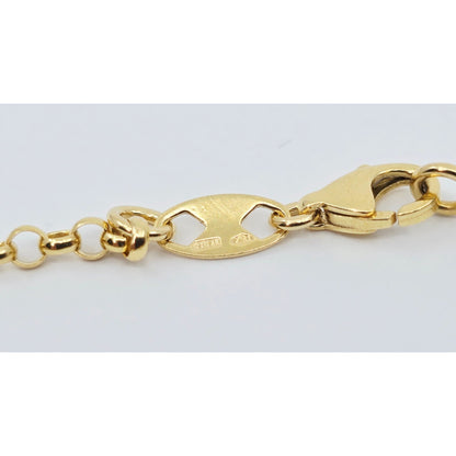 18K Yellow Gold Lucky Elephant, Dolphin Bangle & Link Bracelet