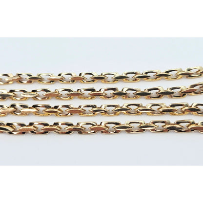 Fancy 14K Yellow Gold Custom Link Chain Necklace