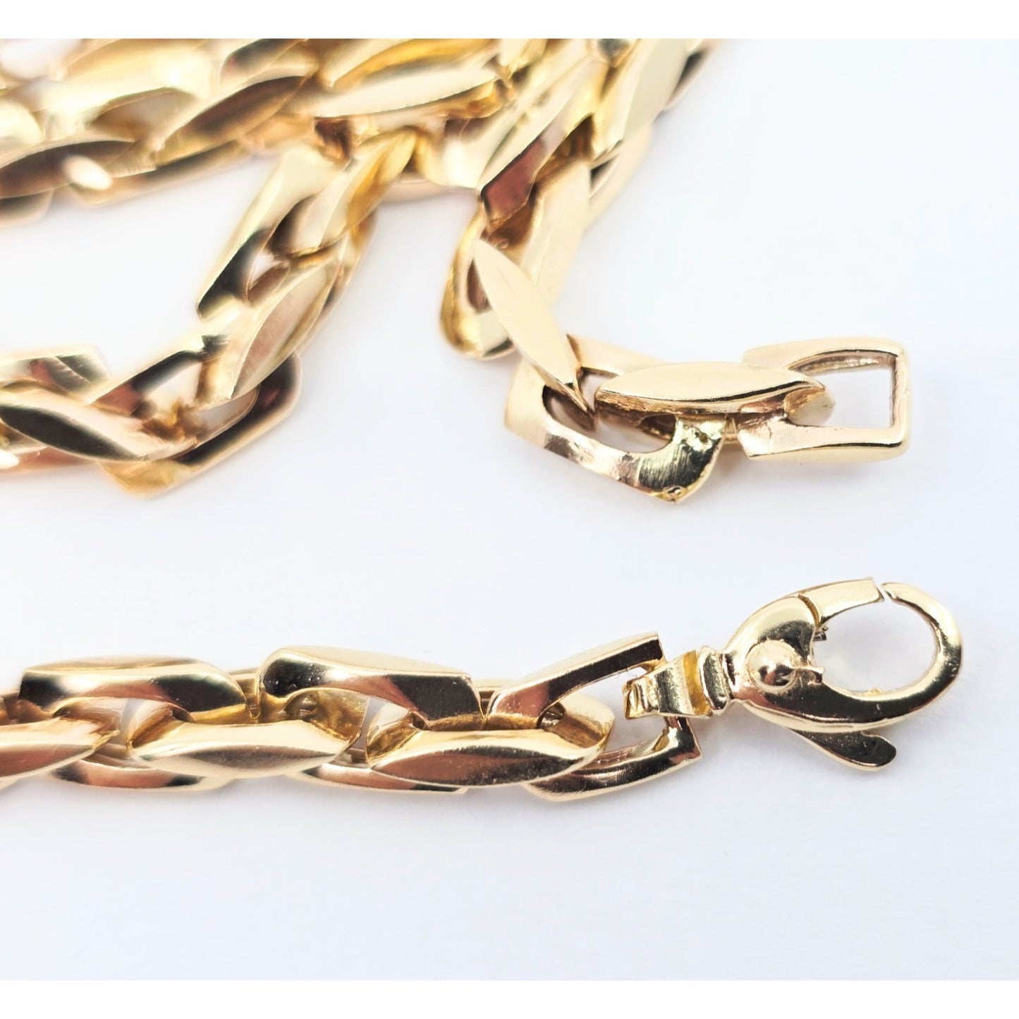Fancy 14K Yellow Gold Custom Link Chain Necklace