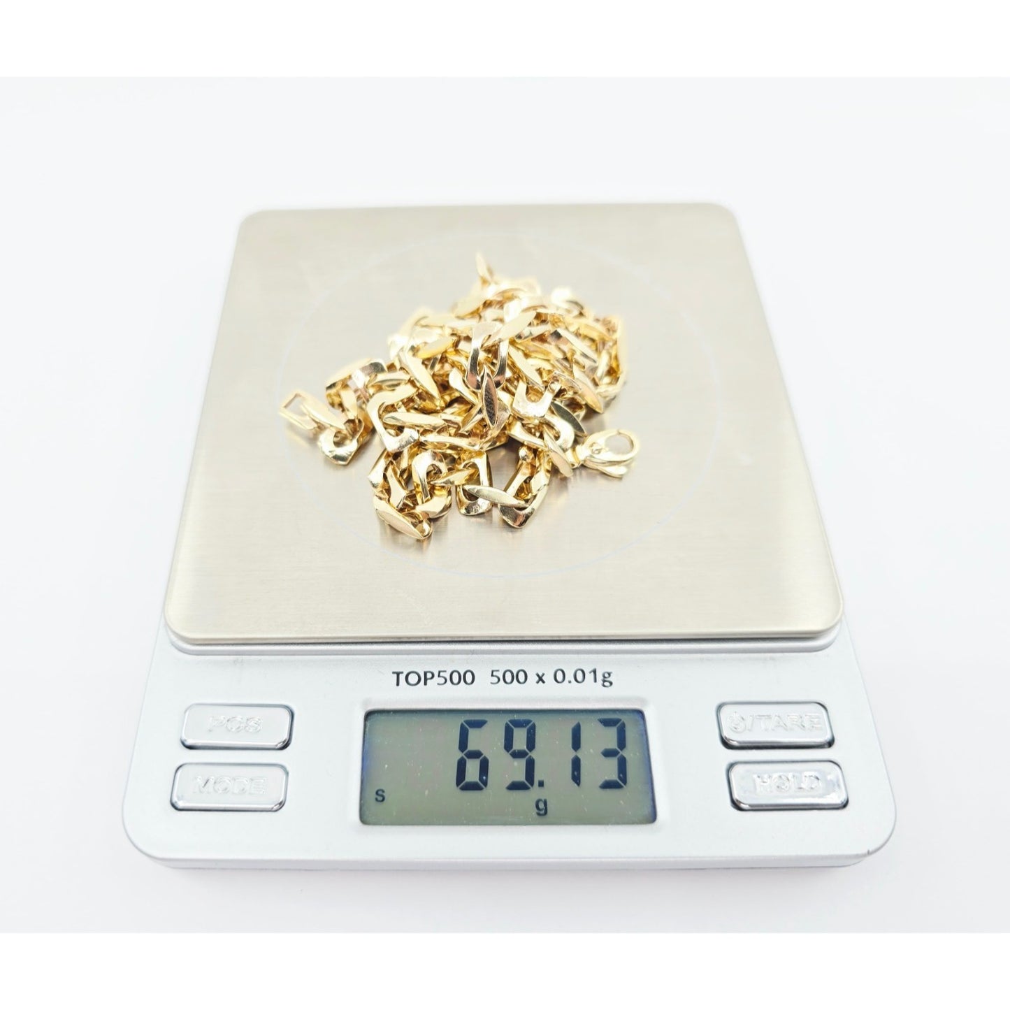 Fancy 14K Yellow Gold Custom Link Chain Necklace