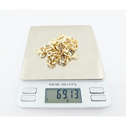 Fancy 14K Yellow Gold Custom Link Chain Necklace