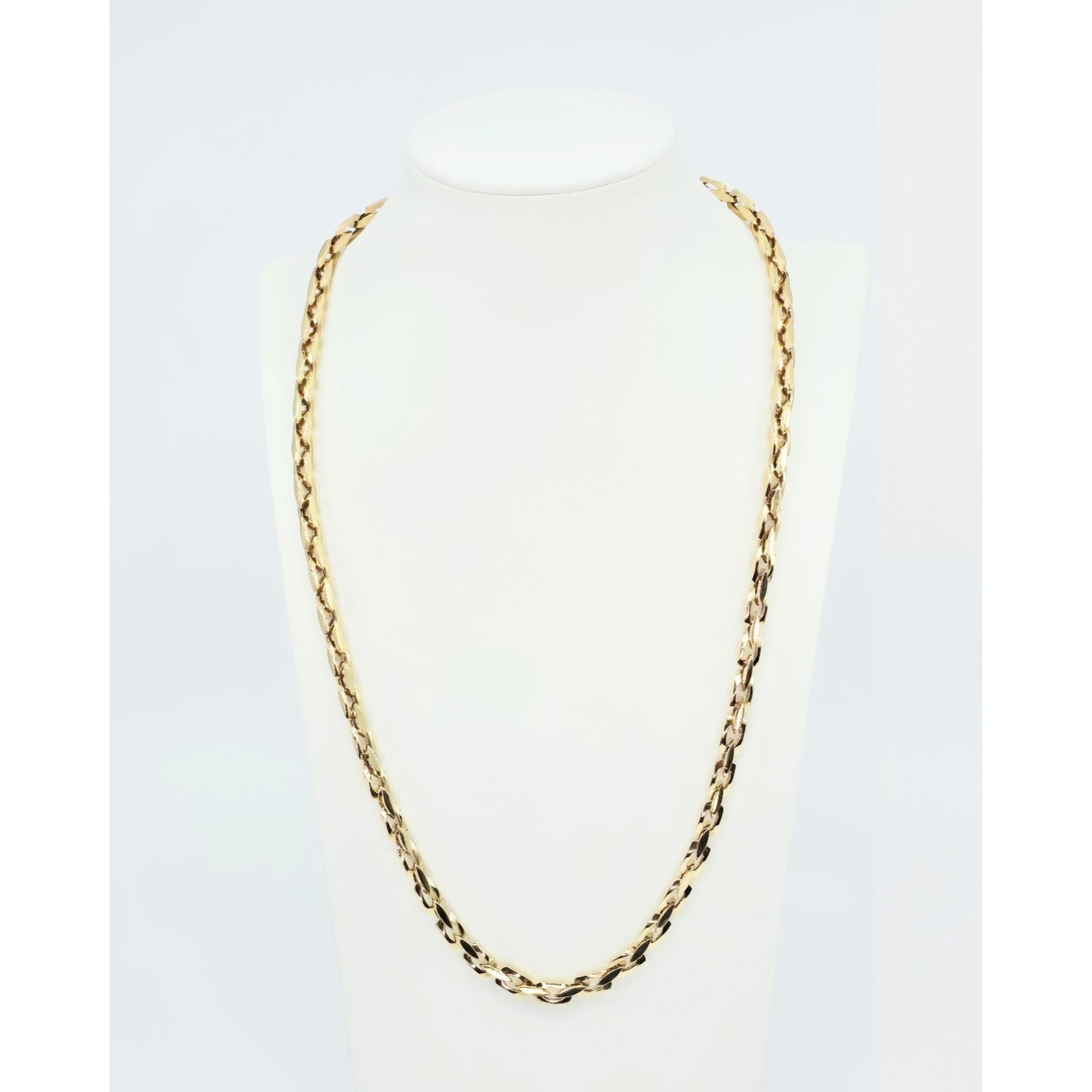 Fancy 14K Yellow Gold Custom Link Chain Necklace
