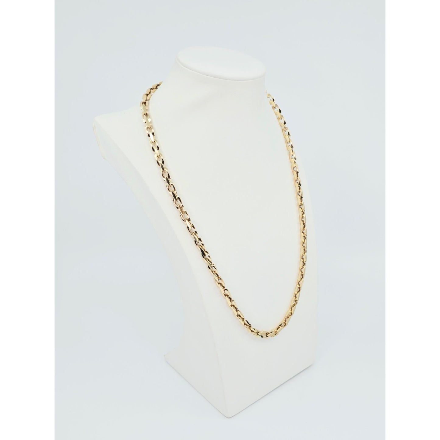 Fancy 14K Yellow Gold Custom Link Chain Necklace