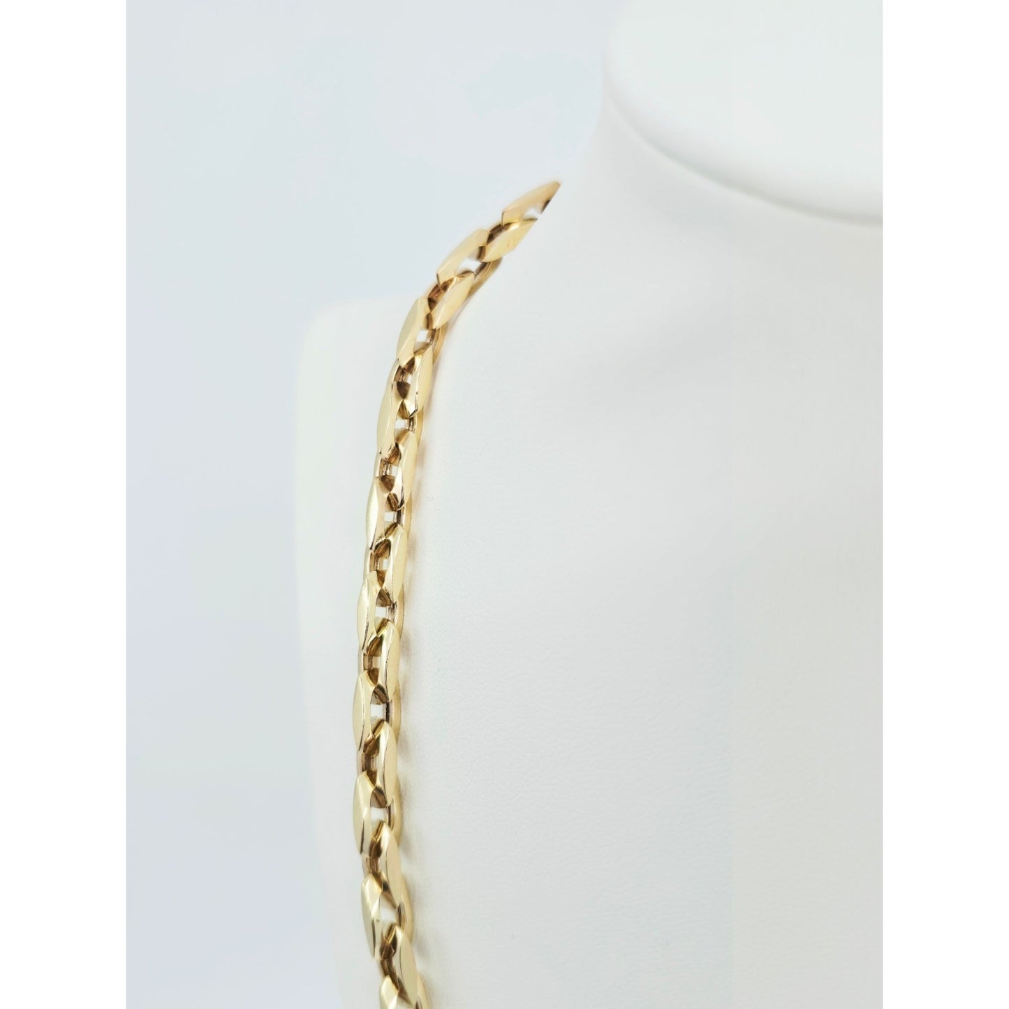 Fancy 14K Yellow Gold Custom Link Chain Necklace