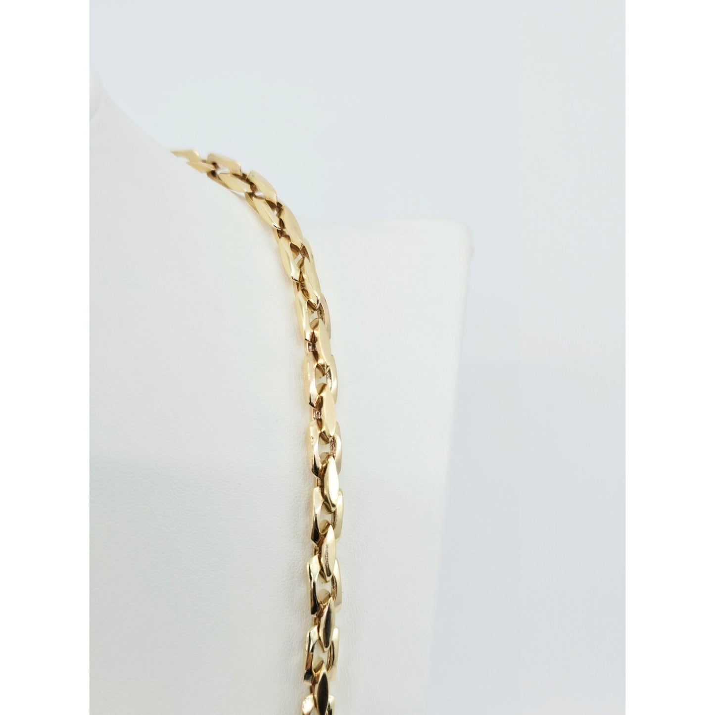 Fancy 14K Yellow Gold Custom Link Chain Necklace