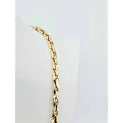 Fancy 14K Yellow Gold Custom Link Chain Necklace