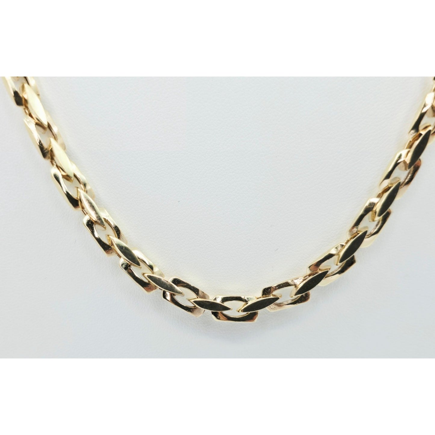 Fancy 14K Yellow Gold Custom Link Chain Necklace