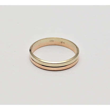 14K Two Tone Gold Wedding Ring Band