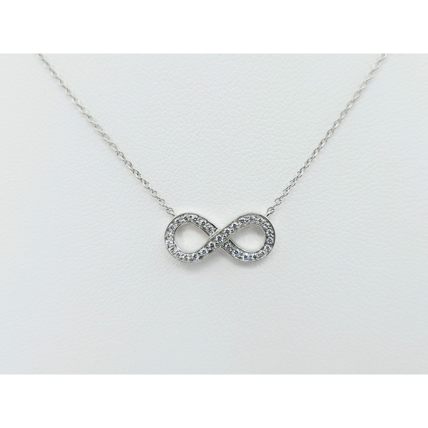 Tiffany & Co Platinum Diamond Forever Infinity Link Chain Necklace