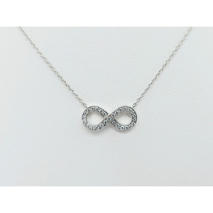 Tiffany & Co Platinum Diamond Forever Infinity Link Chain Necklace