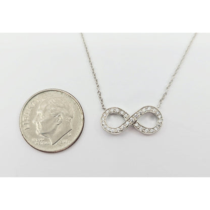 Tiffany & Co Platinum Diamond Forever Infinity Link Chain Necklace