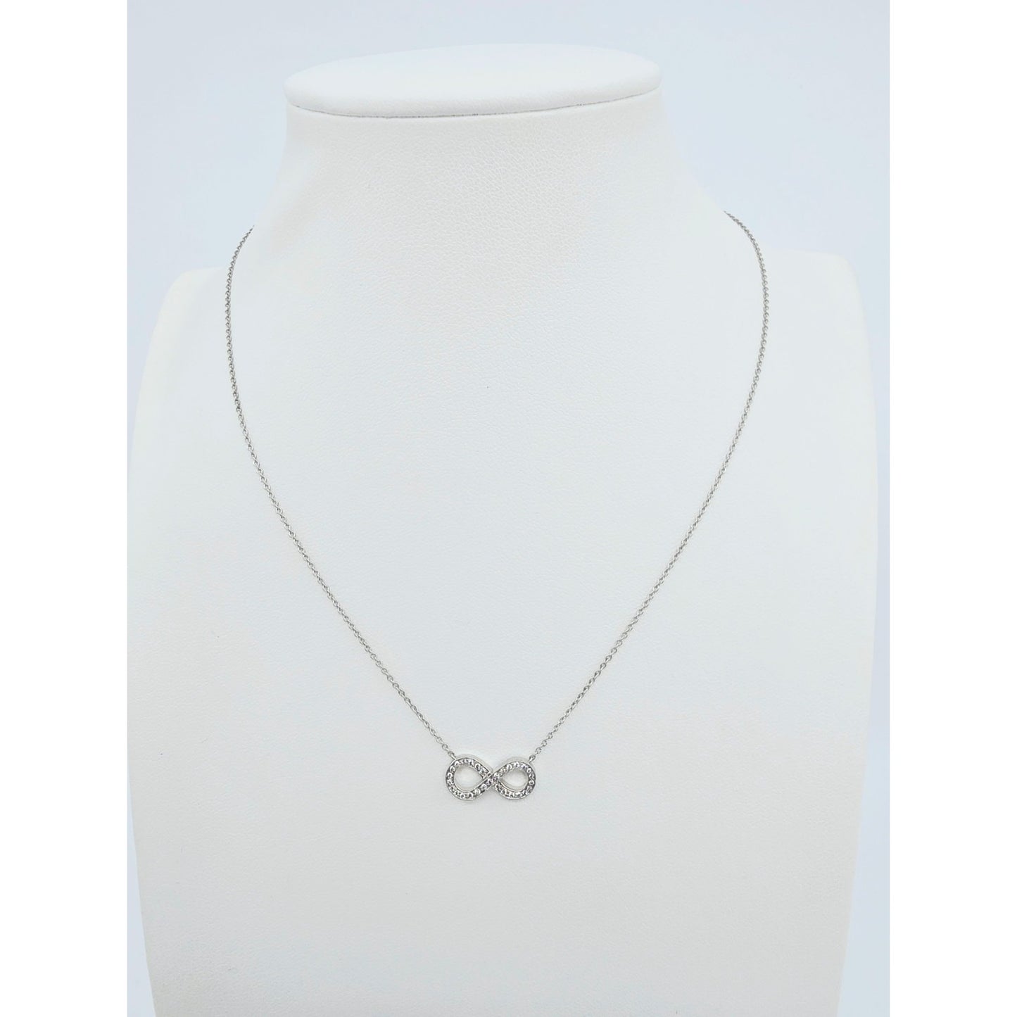 Tiffany & Co Platinum Diamond Forever Infinity Link Chain Necklace