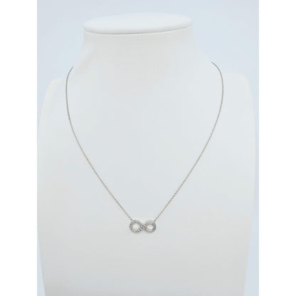 Tiffany & Co Platinum Diamond Forever Infinity Link Chain Necklace