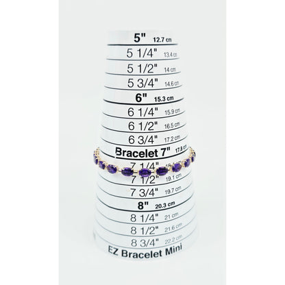 14K Yellow Gold Amethyst Tennis Link Bracelet