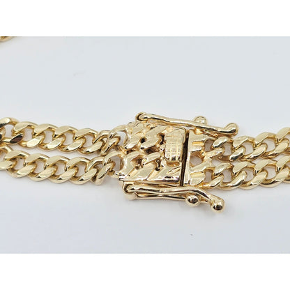 14K Yellow Gold Double Cuban Link ID Bracelet
