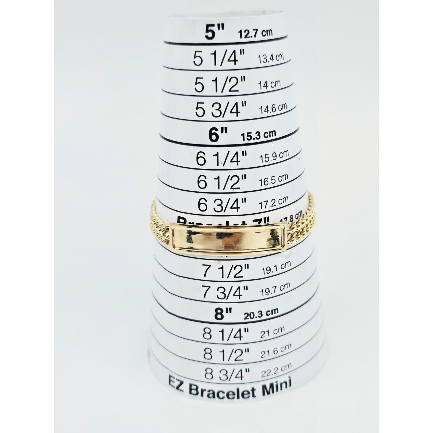 14K Yellow Gold Double Cuban Link ID Bracelet