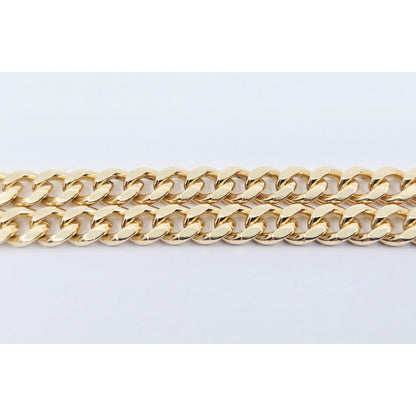 14K Yellow Gold Double Cuban Link ID Bracelet