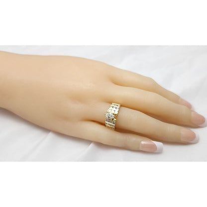 14K Yellow Gold Marquise Diamond Engagement Ring