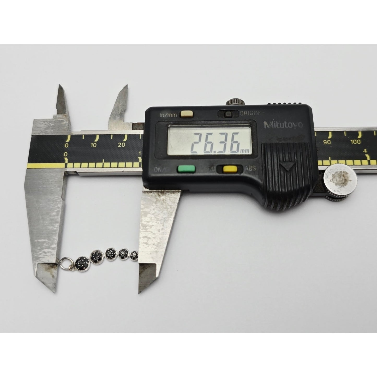 14K White Gold Round Cut Diamond Drop Dangle Charm Pendant