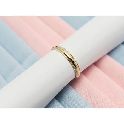 14K Yellow Gold Wedding Band Ring