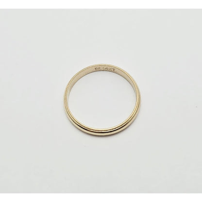 14K Yellow Gold Wedding Band Ring