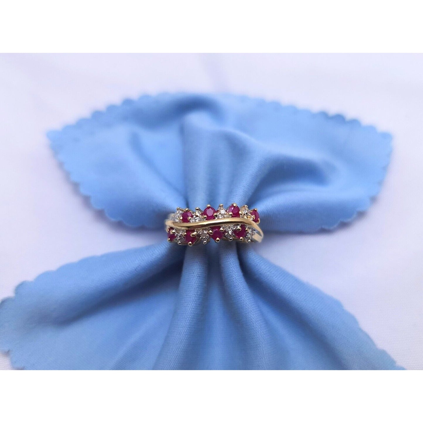 10K Yellow Gold Diamond & Ruby Ring