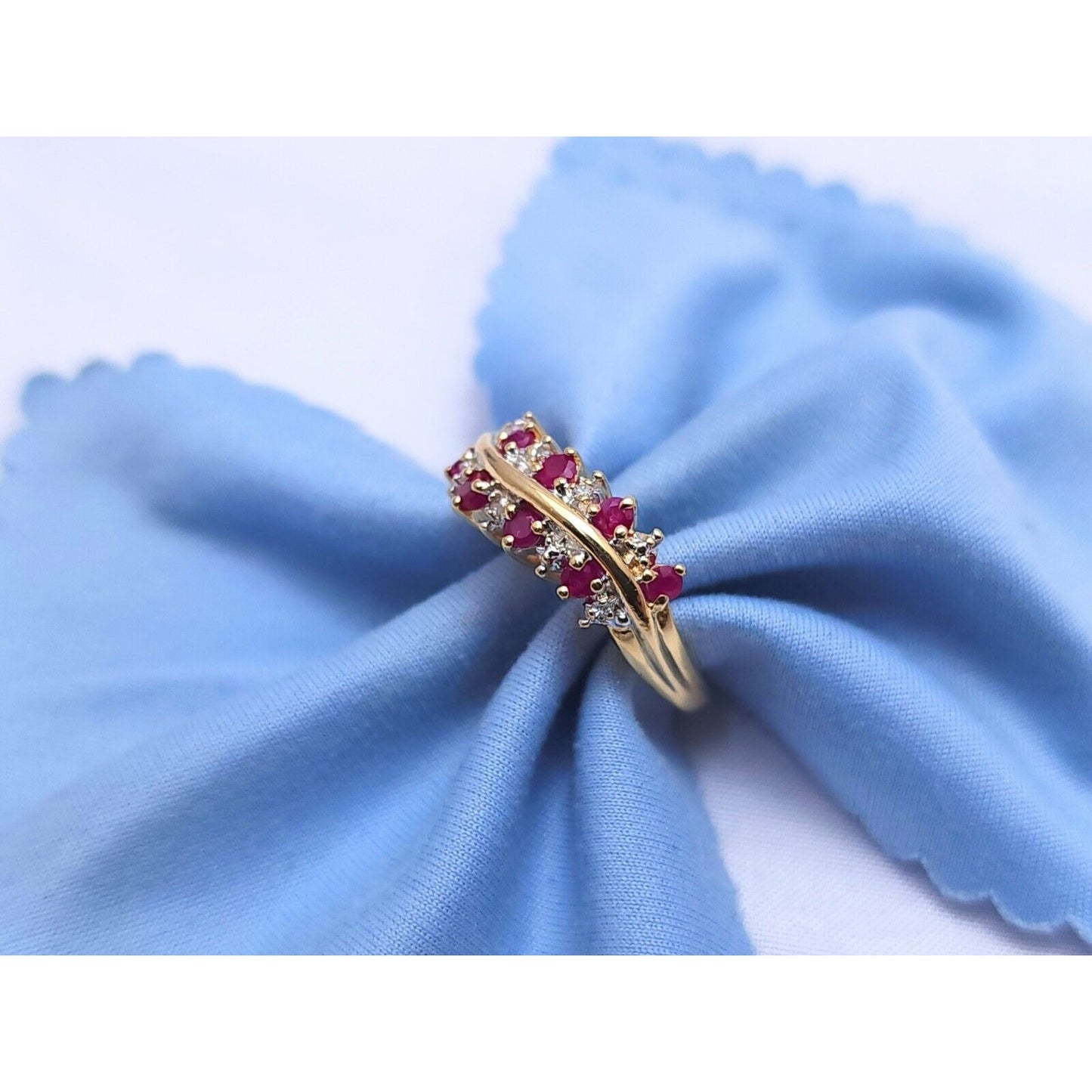 10K Yellow Gold Diamond & Ruby Ring