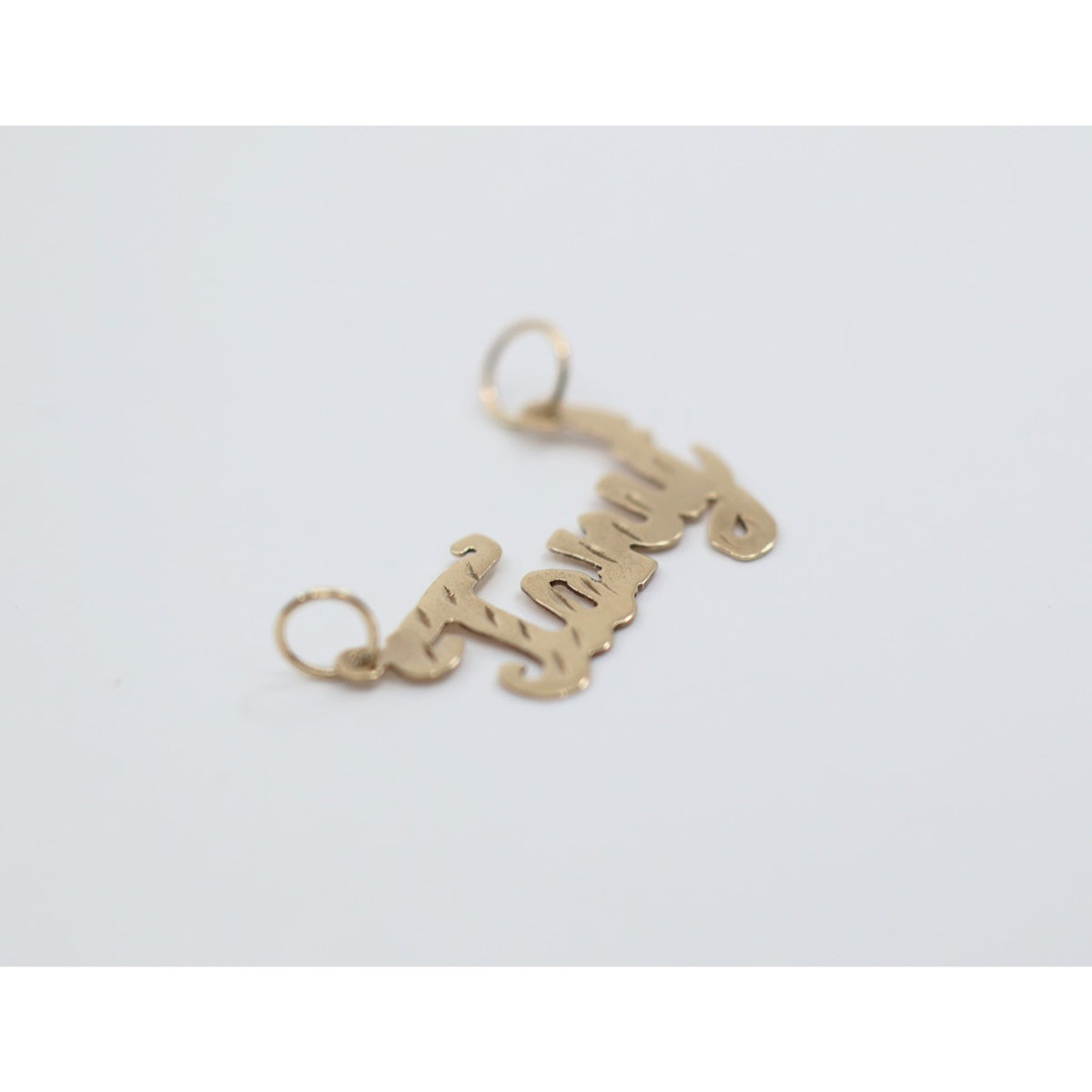 10K Yellow Gold Initial Name " Tory " Charm Pendant