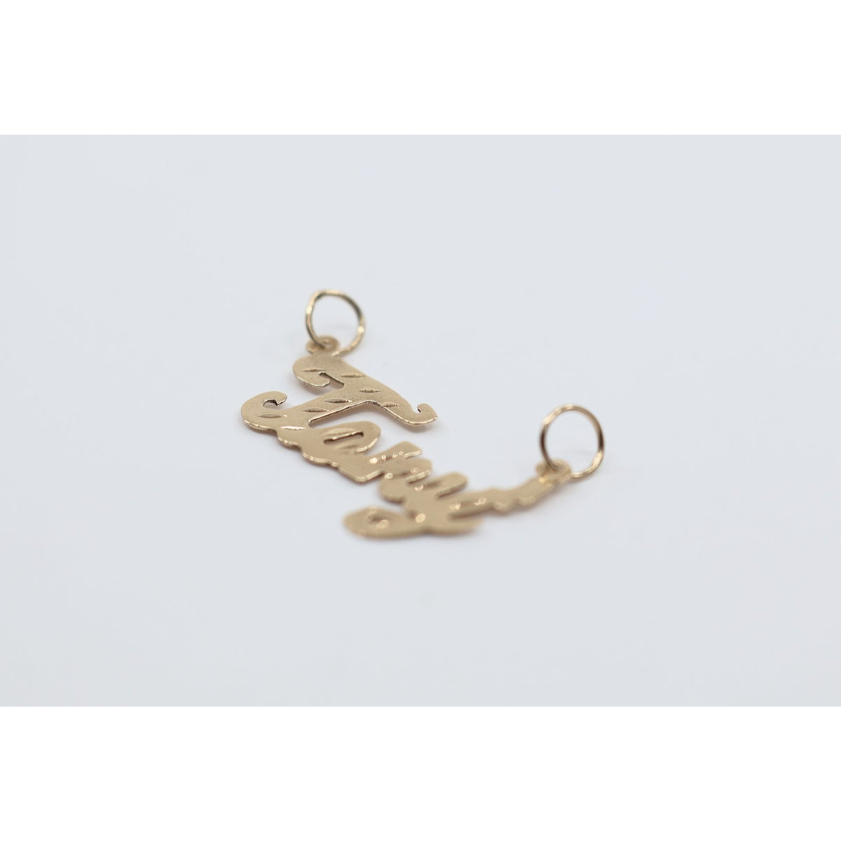 10K Yellow Gold Initial Name " Tory " Charm Pendant