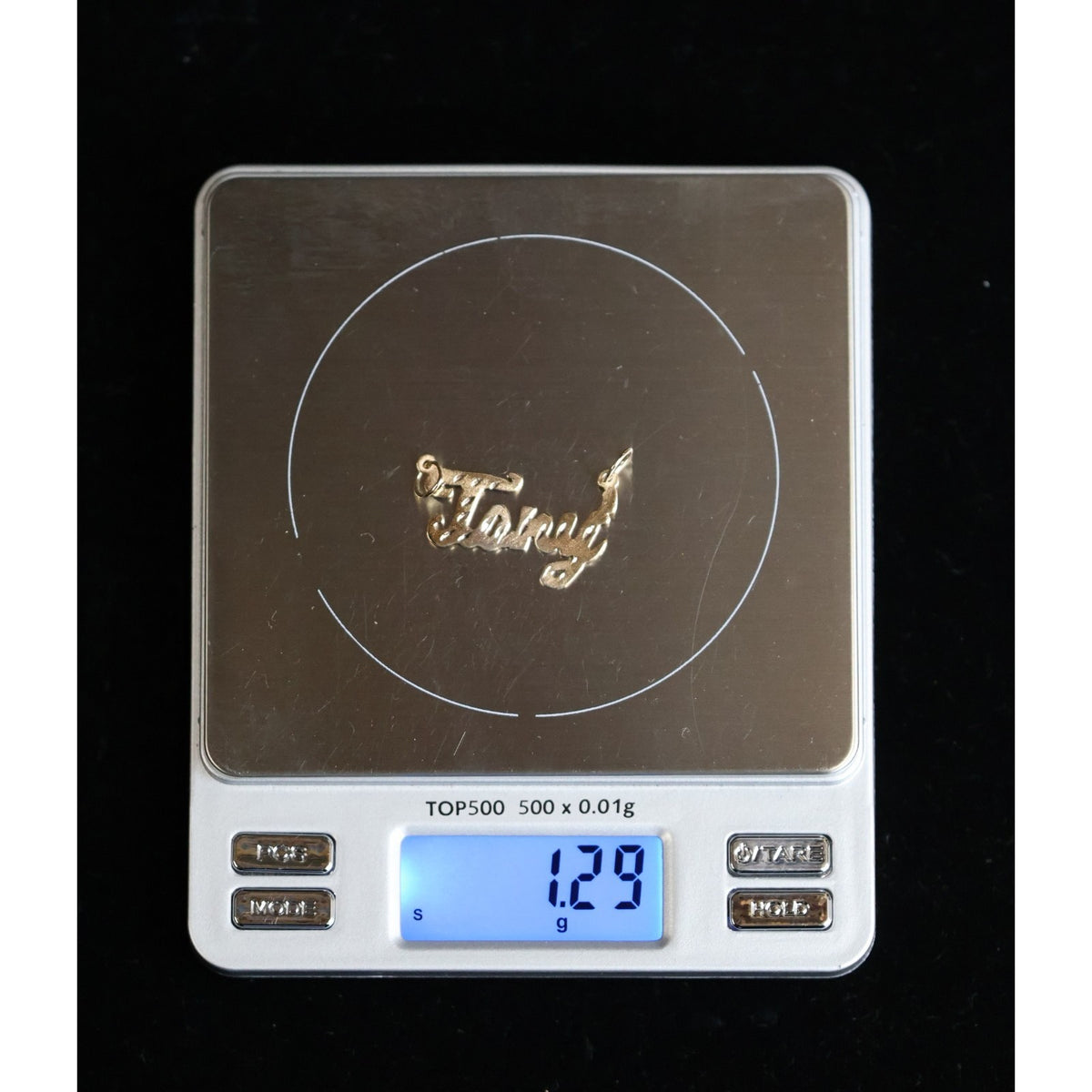 10K Yellow Gold Initial Name " Tory " Charm Pendant