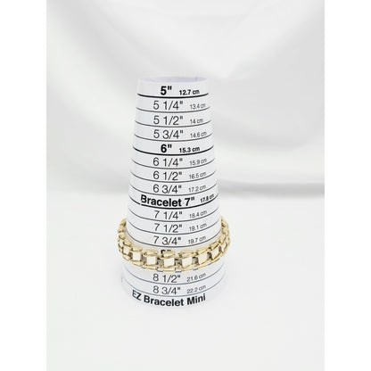 10K Two Tone Gold Custom Link Bracelet