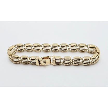 10K Two Tone Gold Custom Link Bracelet