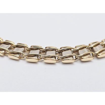 10K Two Tone Gold Custom Link Bracelet