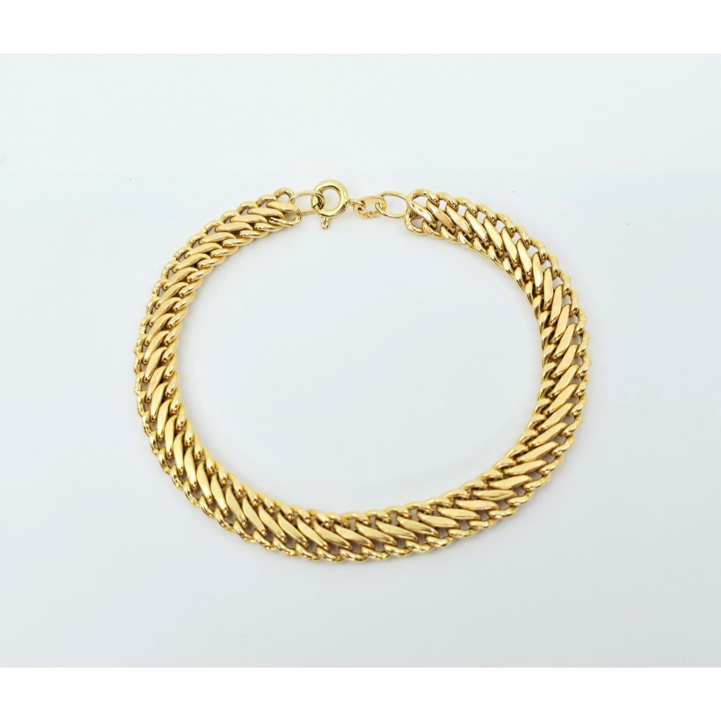 Fancy 18K Yellow Gold Custom Link Chain Bracelet