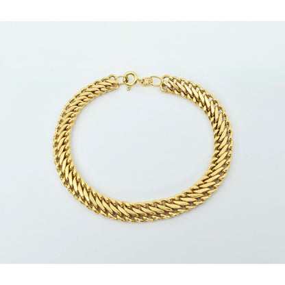 Fancy 18K Yellow Gold Custom Link Chain Bracelet