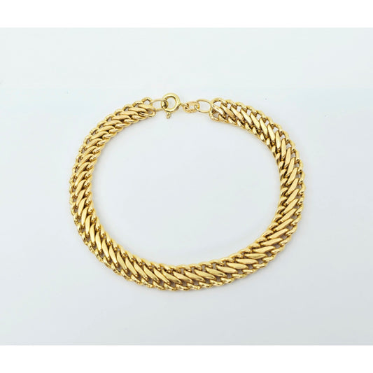 Fancy 18K Yellow Gold Custom Link Chain Bracelet