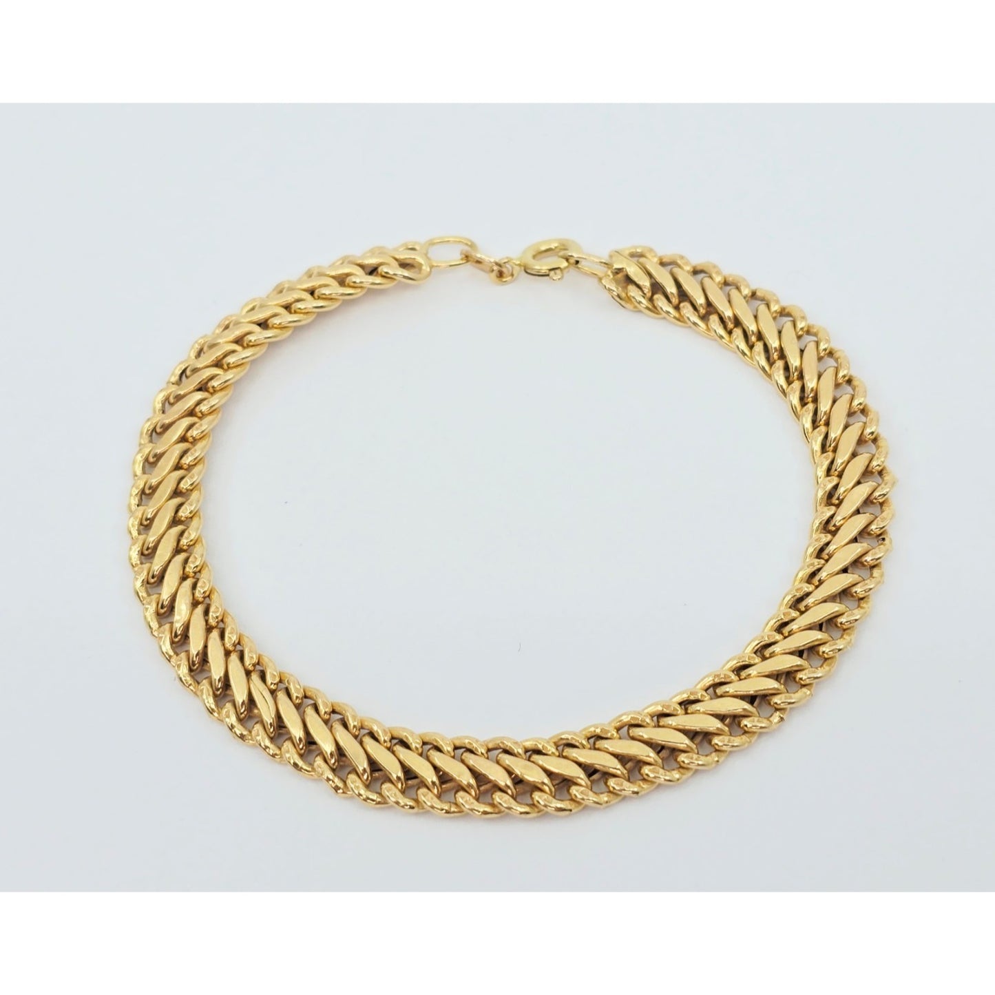 Fancy 18K Yellow Gold Custom Link Chain Bracelet