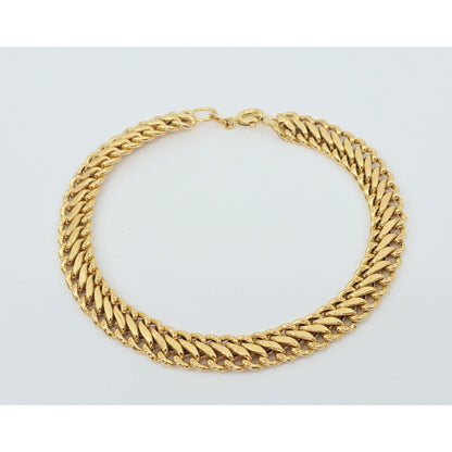 Fancy 18K Yellow Gold Custom Link Chain Bracelet