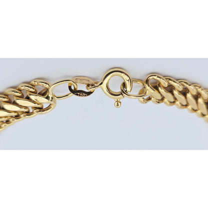 Fancy 18K Yellow Gold Custom Link Chain Bracelet