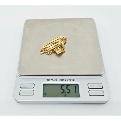 Fancy 18K Yellow Gold Custom Link Chain Bracelet