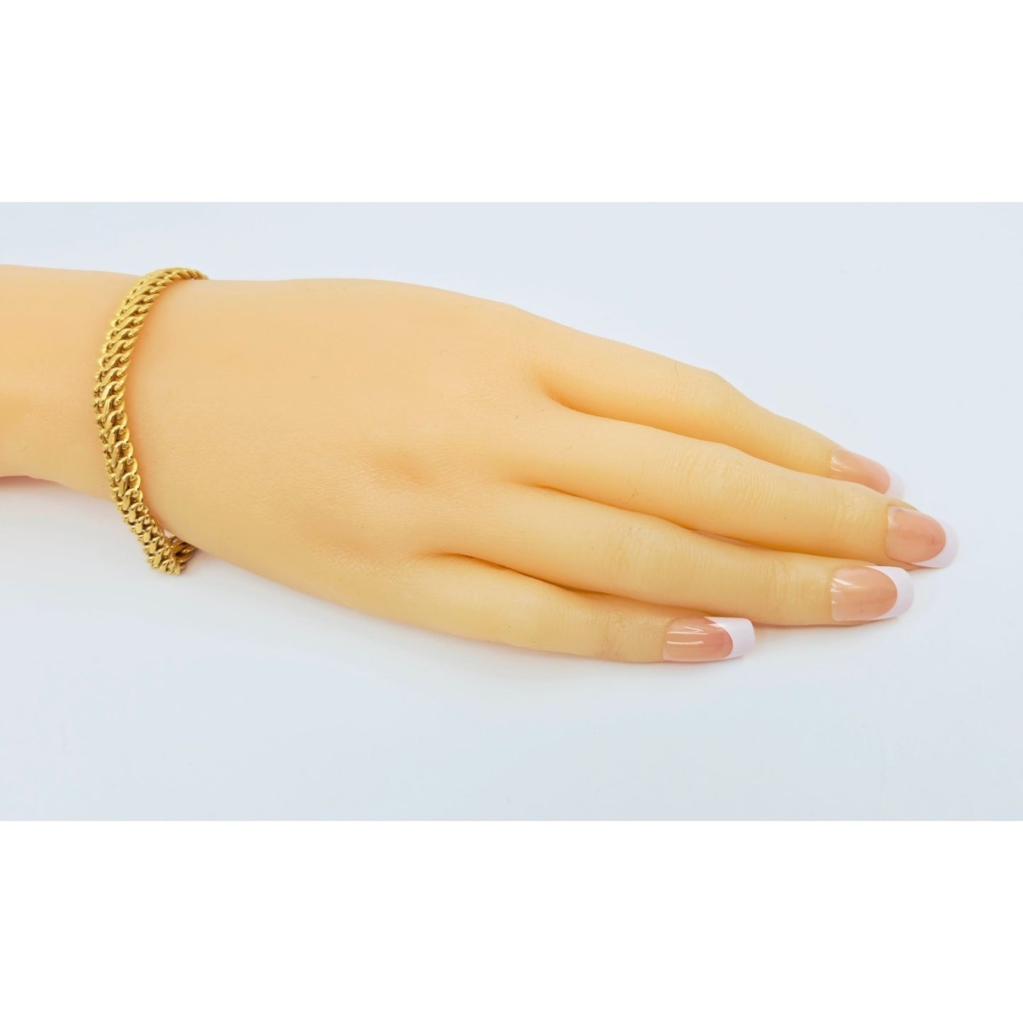 Fancy 18K Yellow Gold Custom Link Chain Bracelet