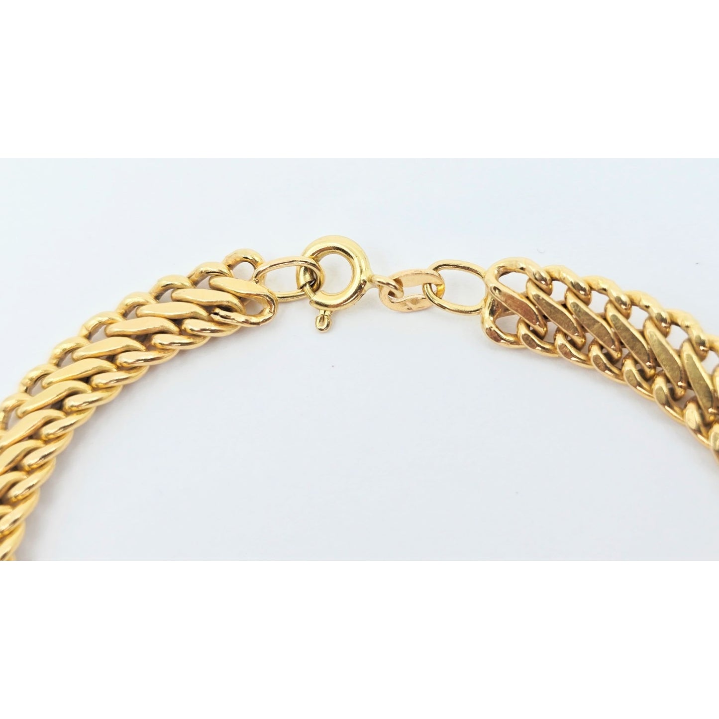 Fancy 18K Yellow Gold Custom Link Chain Bracelet