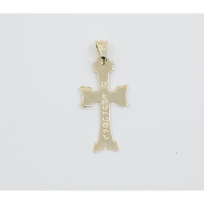 14K Yellow Gold Armenian Cross Pendant Charm