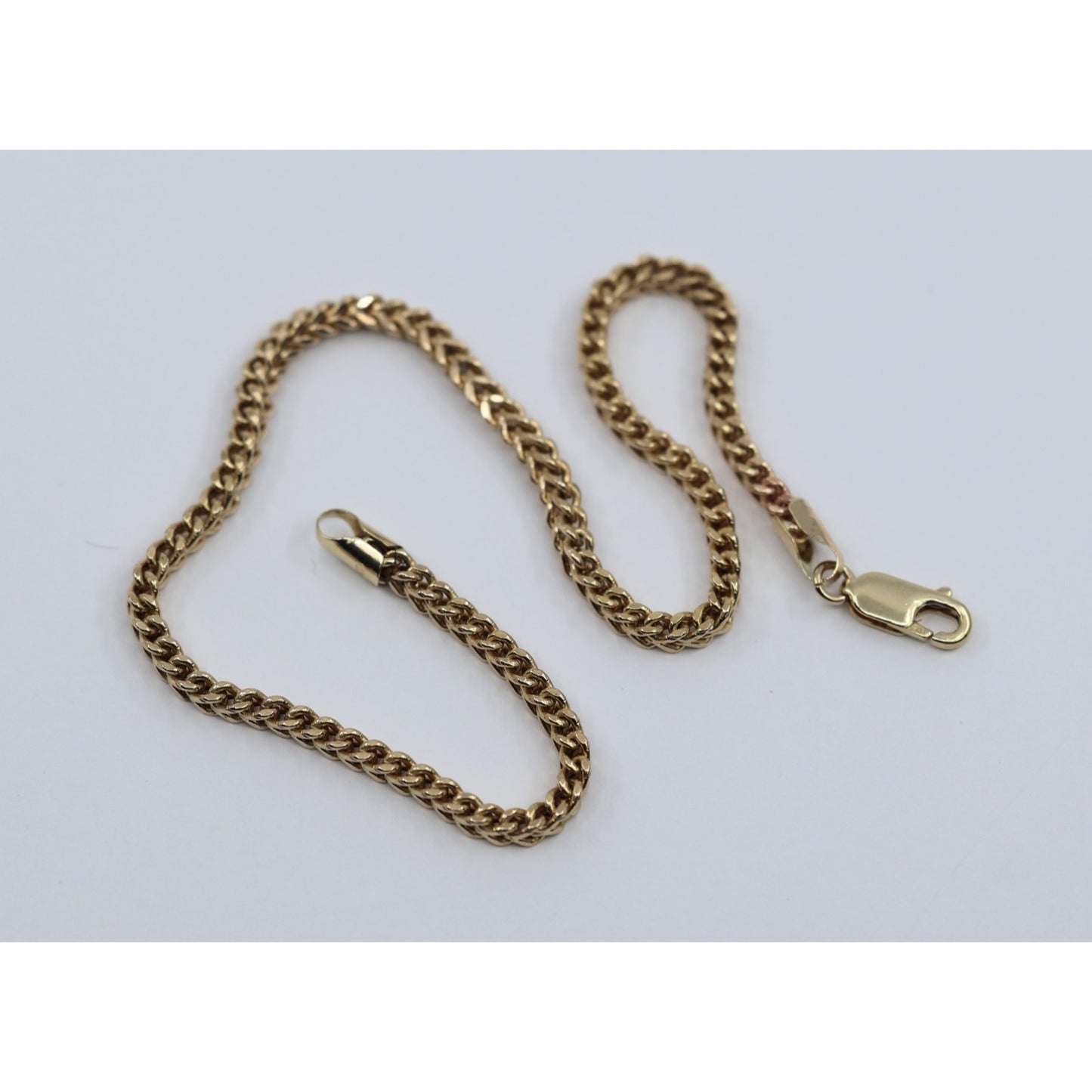 10K Yellow Gold Franco Link Anklet Bracelet