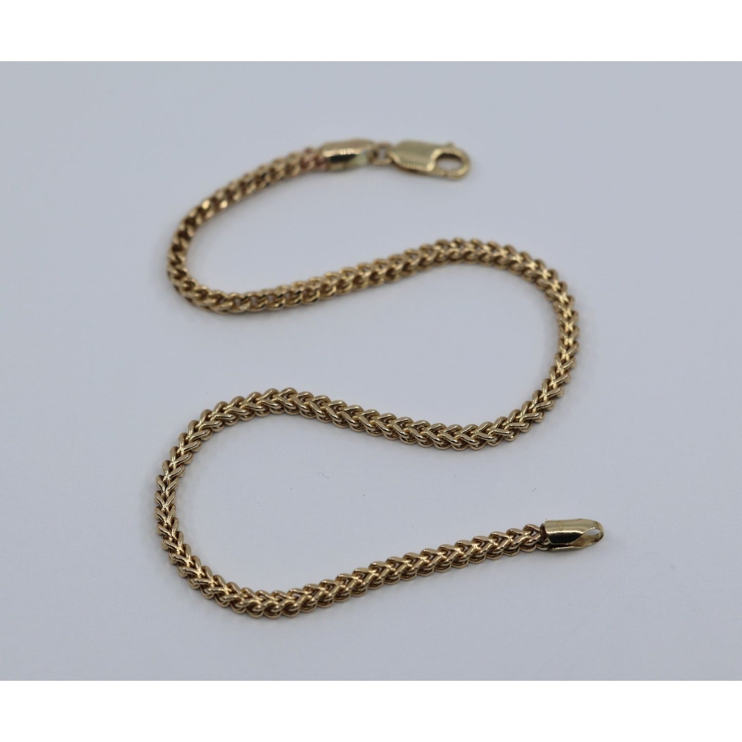 10K Yellow Gold Franco Link Anklet Bracelet