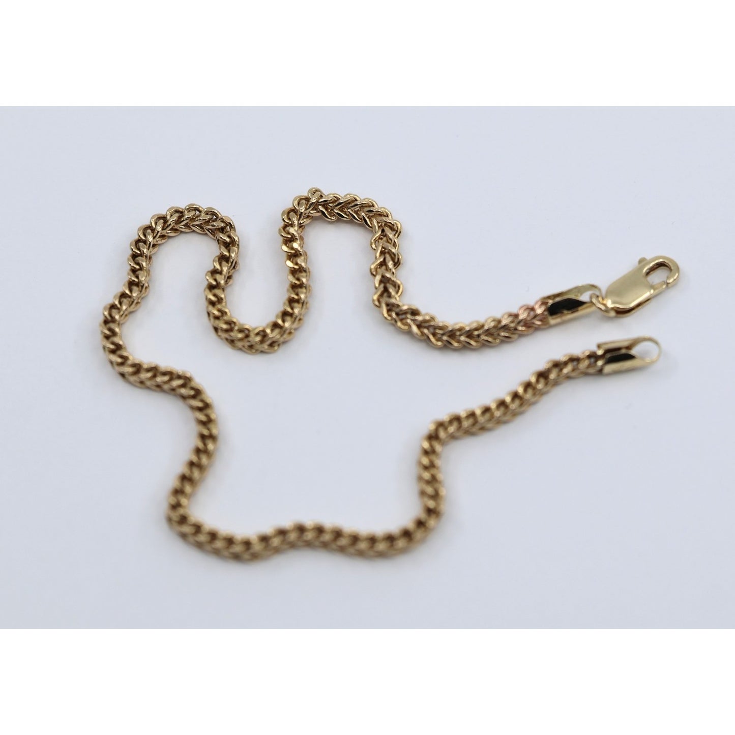 10K Yellow Gold Franco Link Anklet Bracelet