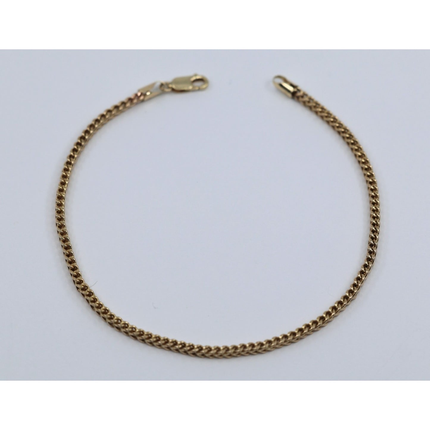 10K Yellow Gold Franco Link Anklet Bracelet