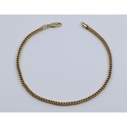 10K Yellow Gold Franco Link Anklet Bracelet