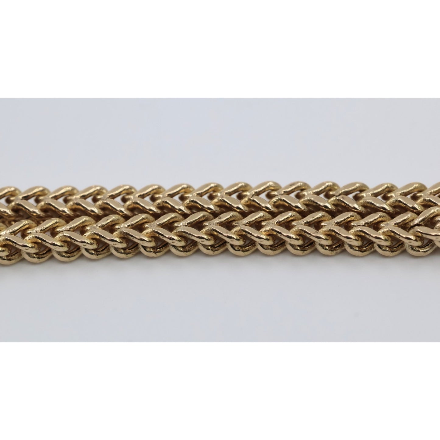 10K Yellow Gold Franco Link Anklet Bracelet