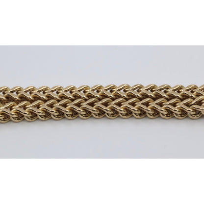 10K Yellow Gold Franco Link Anklet Bracelet
